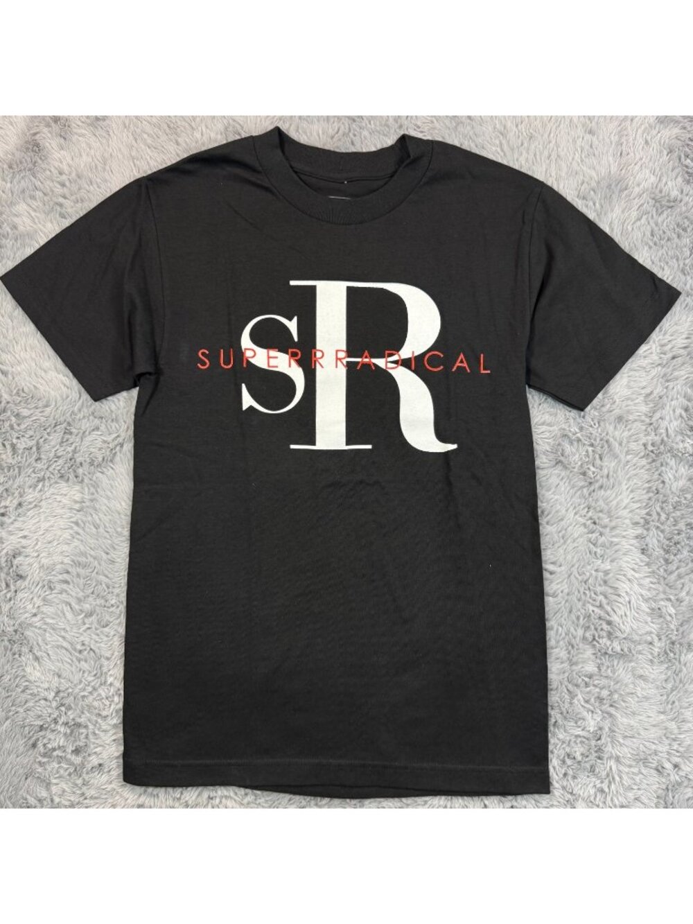 Superrradical Calvin T-Shirt Mens S Black Spell-Out Graphic Cotton Travel Summer